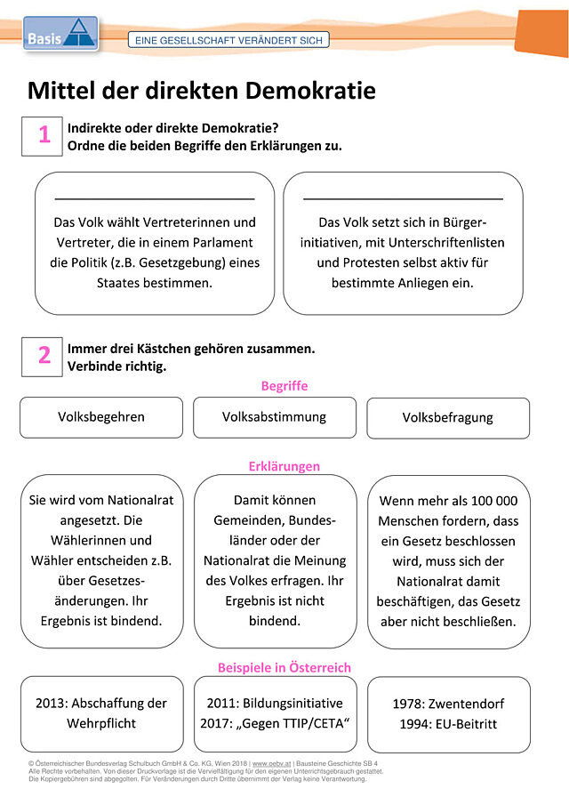 Mittel der direkten Demokratie