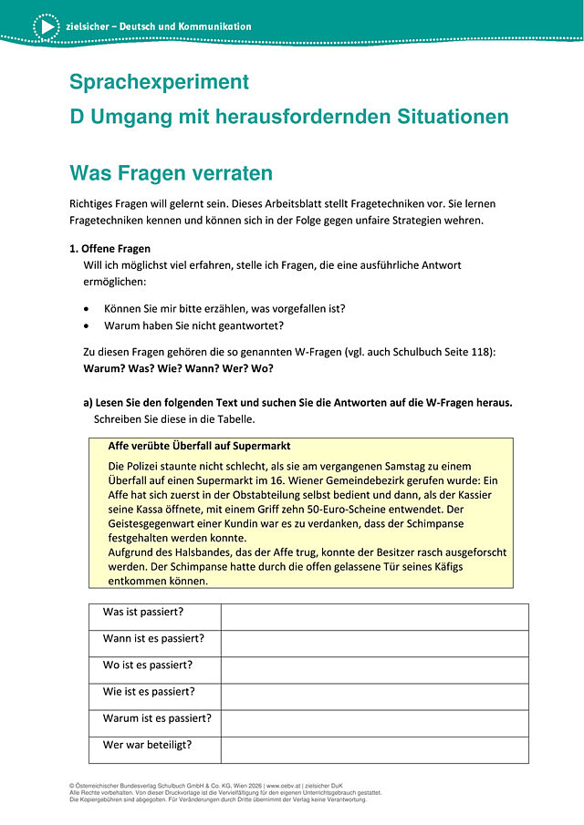 Was Fragen verraten