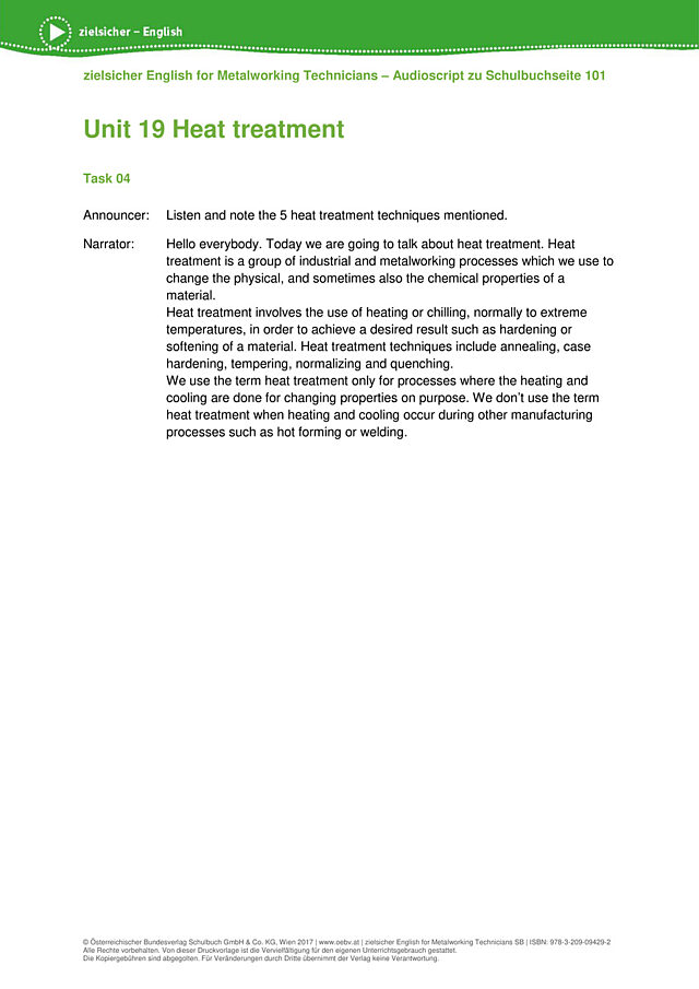 Heat treatment