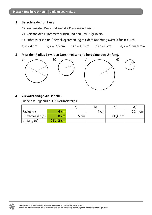 Allgemeines Arbeitsblatt einfach