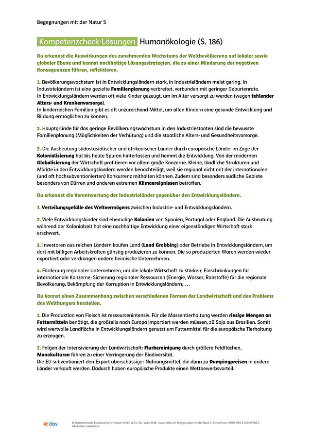 Kompetenzcheck-Lösungen Humanökologie