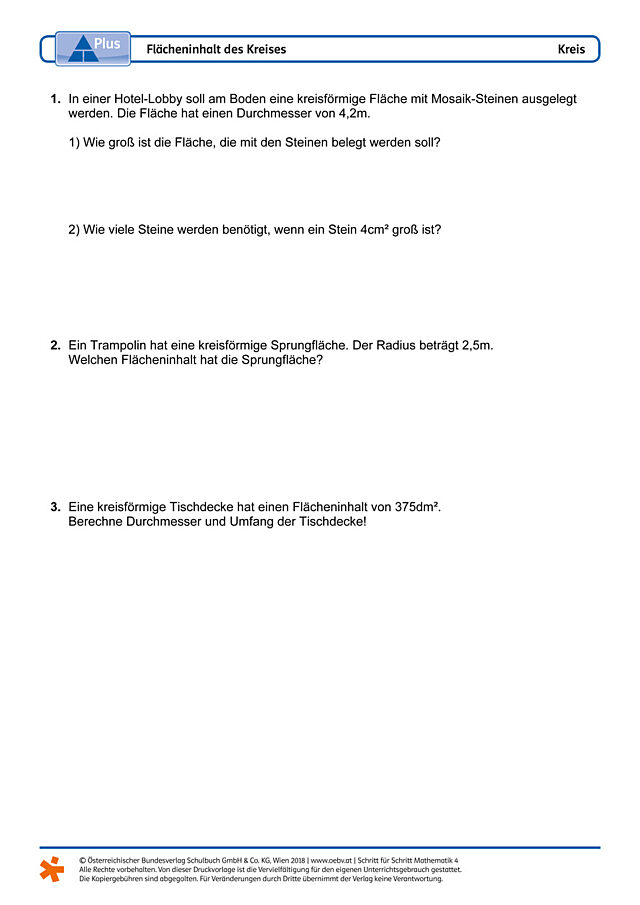 Flächeninhalt des Kreises