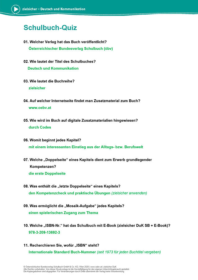 Schulbuch-Quiz