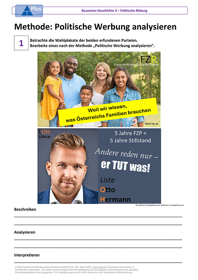 Methode: Politische Werbung analysieren