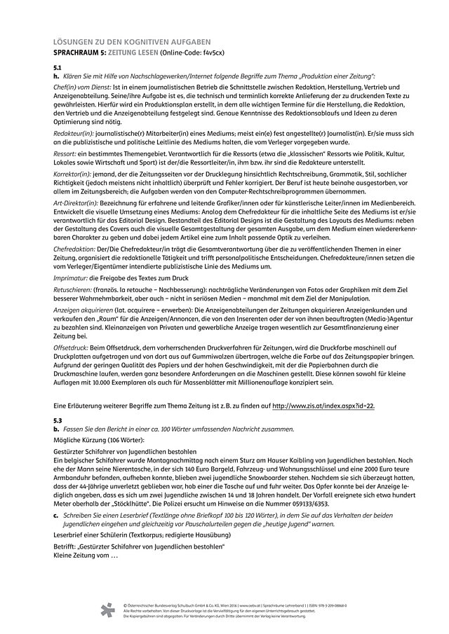 Zeitung lesen