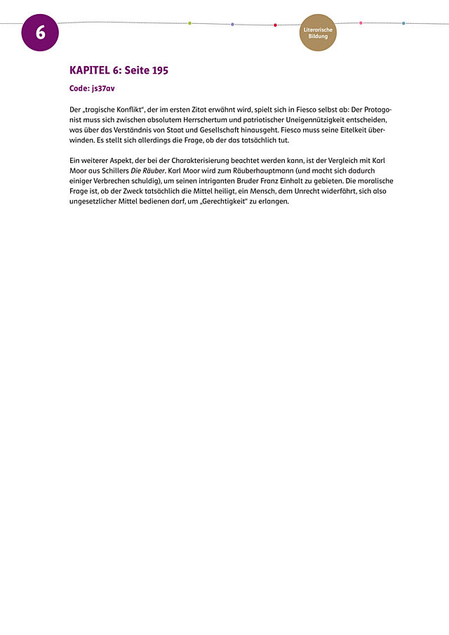 Hilfestellung zu Schillers Fiesco