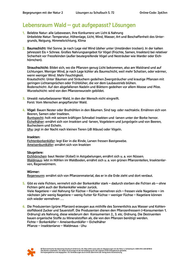 Lebensraum Wald