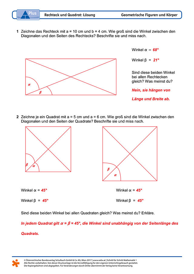 Rechteck und Quadrat
