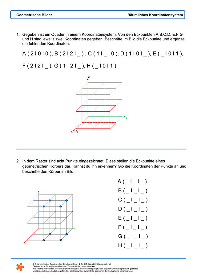 Räumliches Koordinatensystem