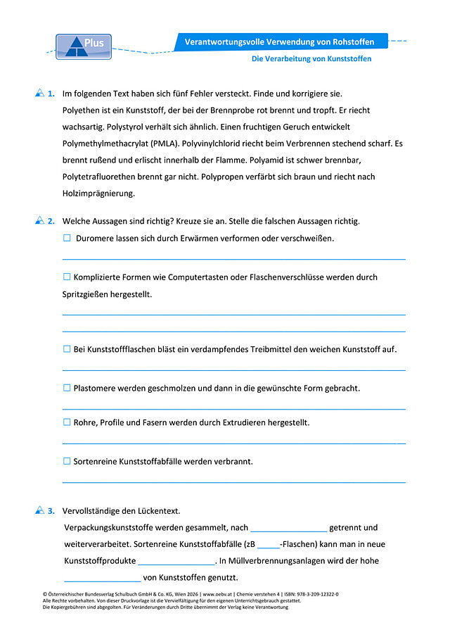 Die Verarbeitung von Kunststoffen
