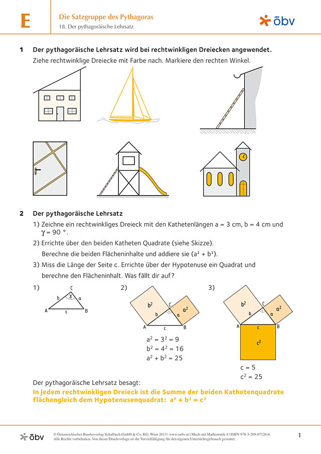 18. Der pythagoräische Lehrsatz