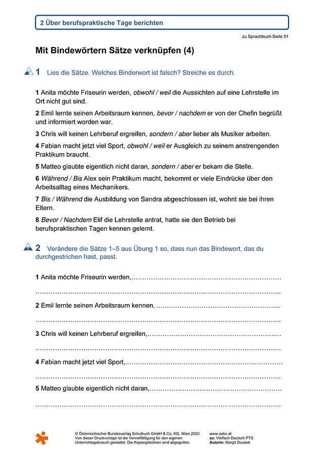 Bindewörter (4)