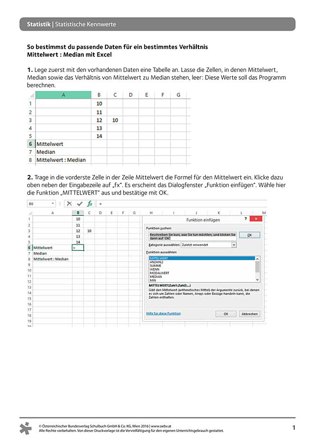 Anleitung Excel