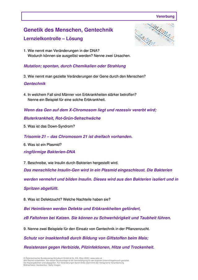 Genetik, Gentechnik
