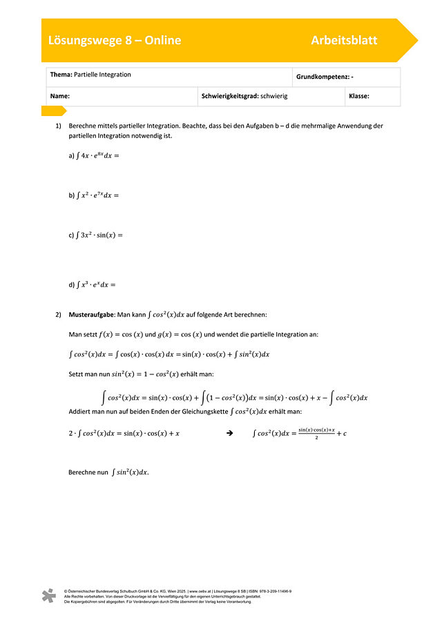 Partielle Integration