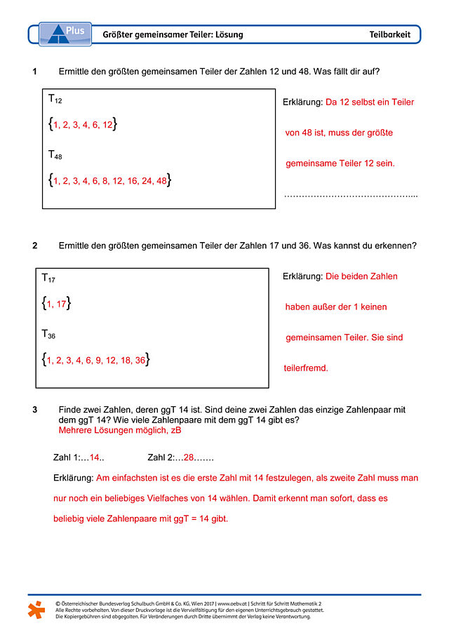 Größter gemeinsamer Teiler