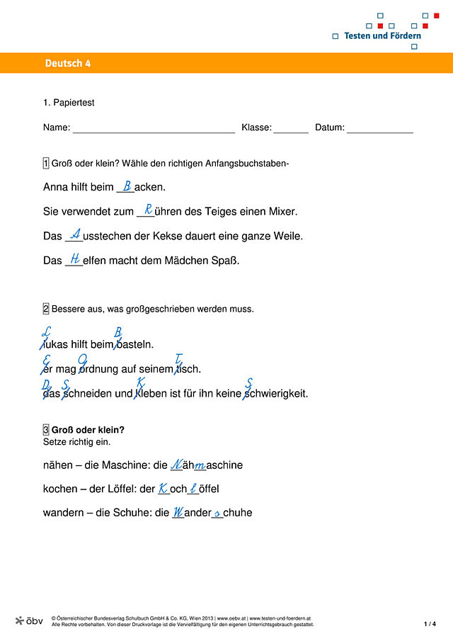 Kompetenztest 1