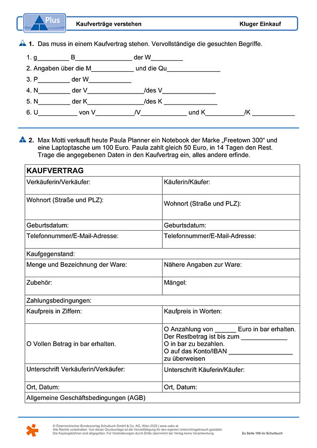 Kaufverträge verstehen