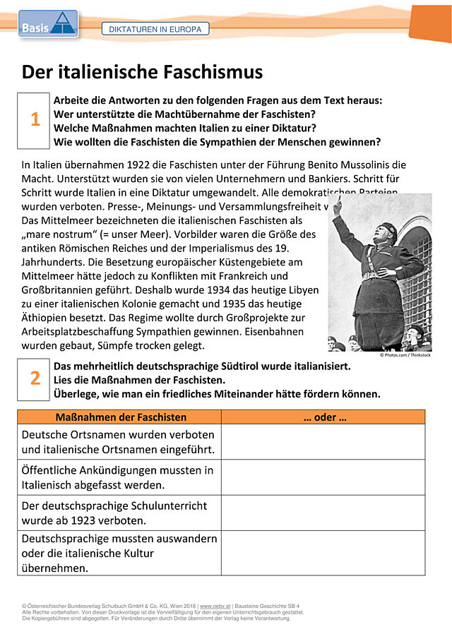 Der italienische Faschismus