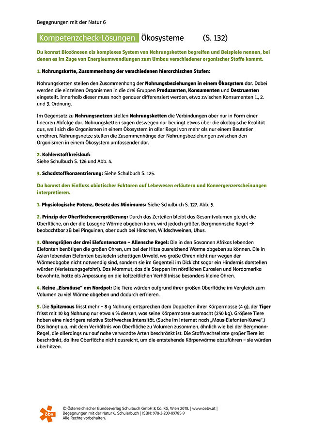 Kompetenzcheck-Lösungen Ökosysteme