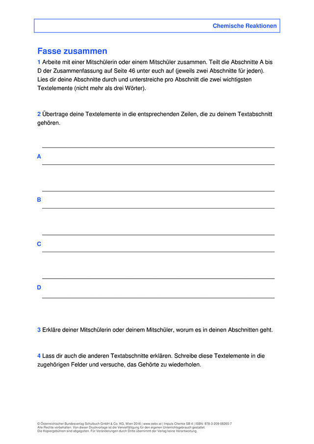 „Fasse zusammen“