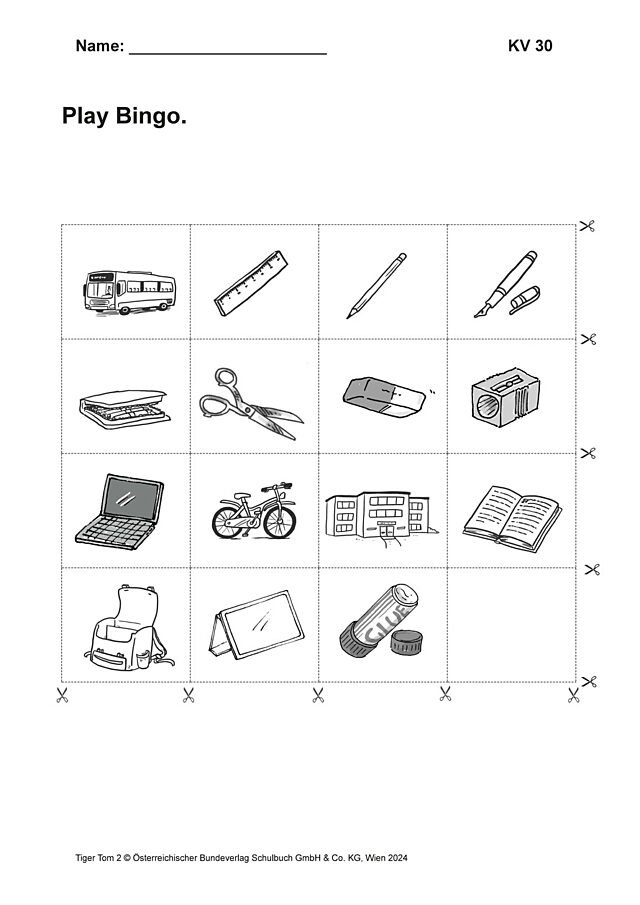 Play Bingo: School