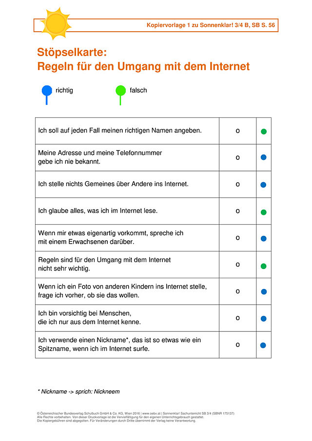 Stöpselkarte: Regeln für den Umgang mit dem Internet
