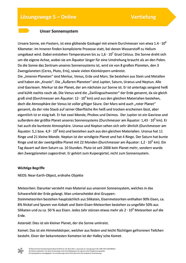 Unser Sonnensystem