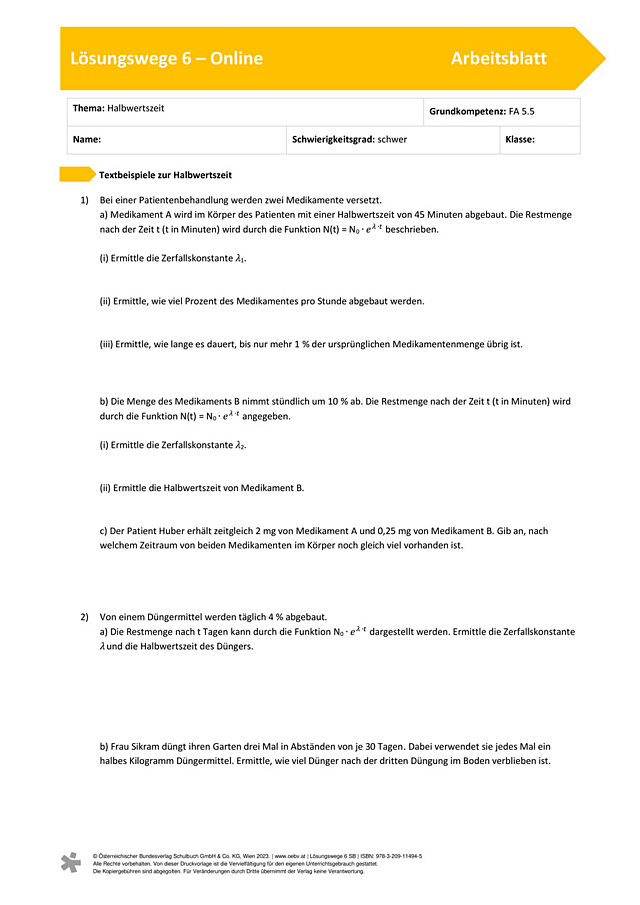 Halbwertszeit