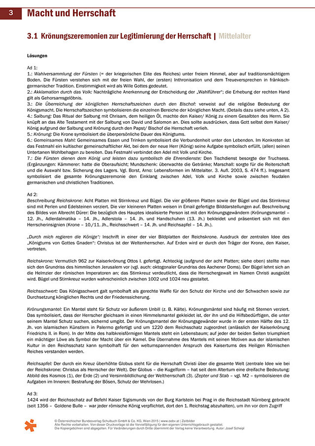 Krönungszeremonien zur Legitimierung der Herrschaft