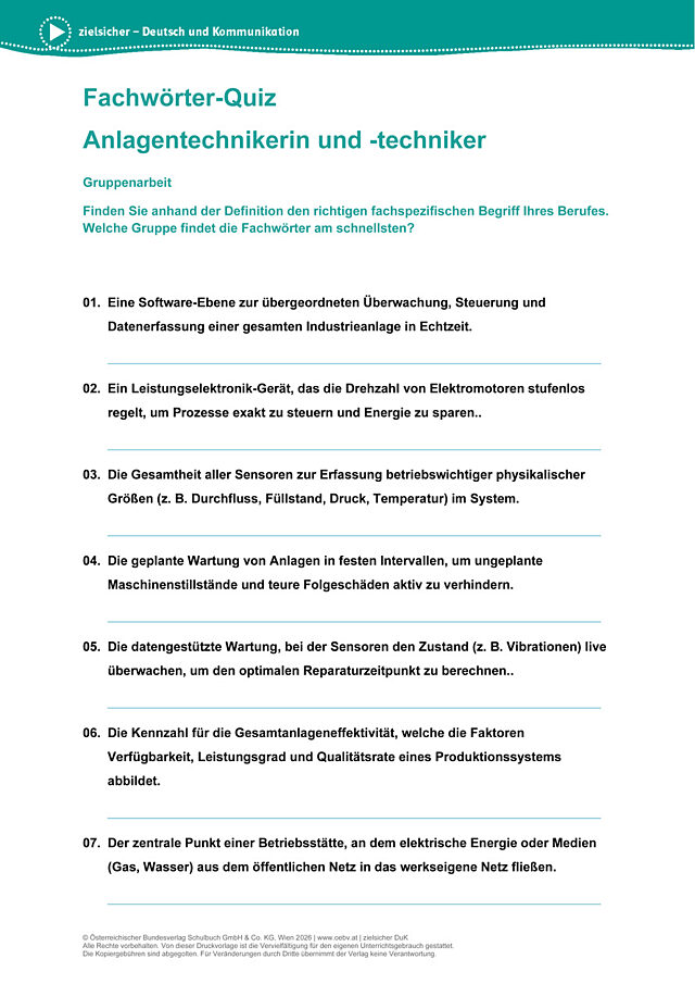 AnlagentechnikerIn