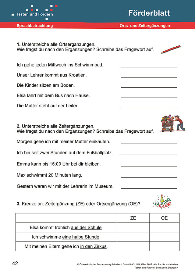 Orts- und Zeitergänzungen