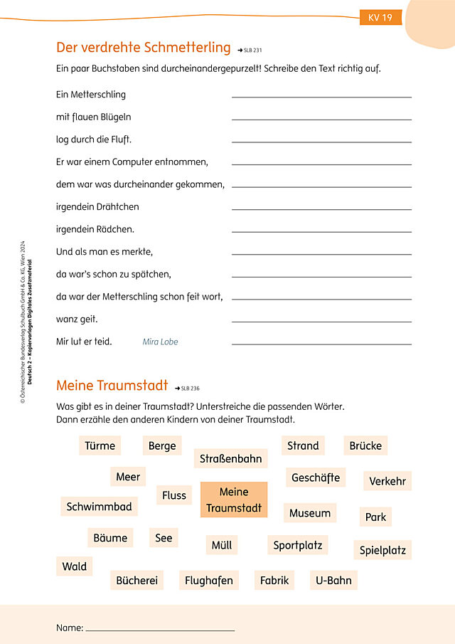 Arbeitsblatt 19