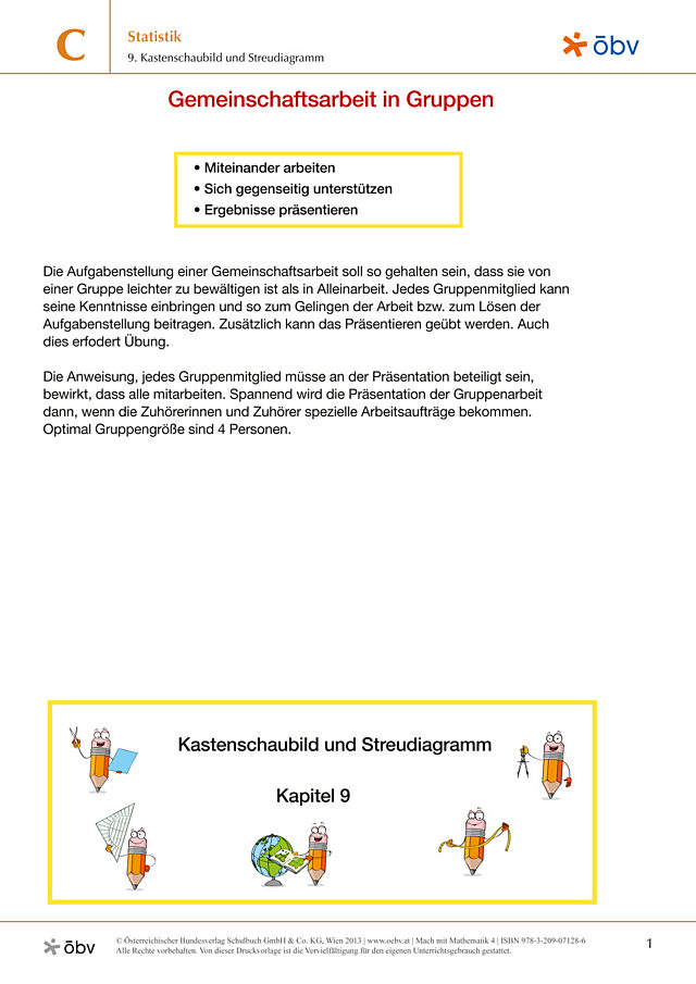 9. Kastenschaubild und Streudiagramm