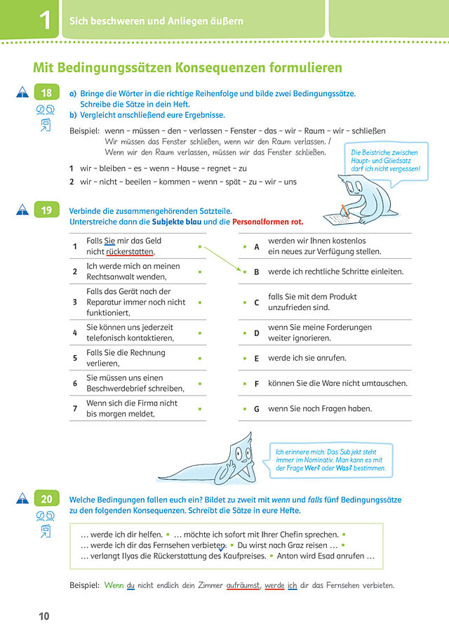 Mit Bedingungssätzen Konsequenzen formulieren