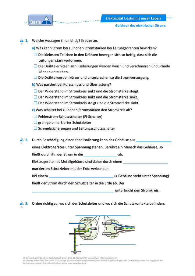 Gefahren des elektrischen Stroms