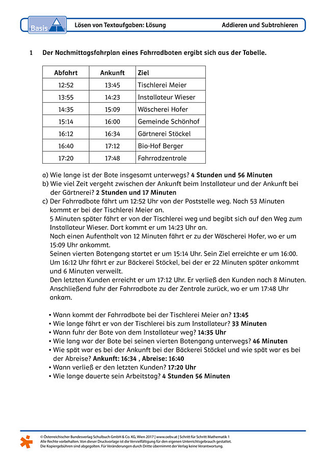 Lösen von Textaufgaben
