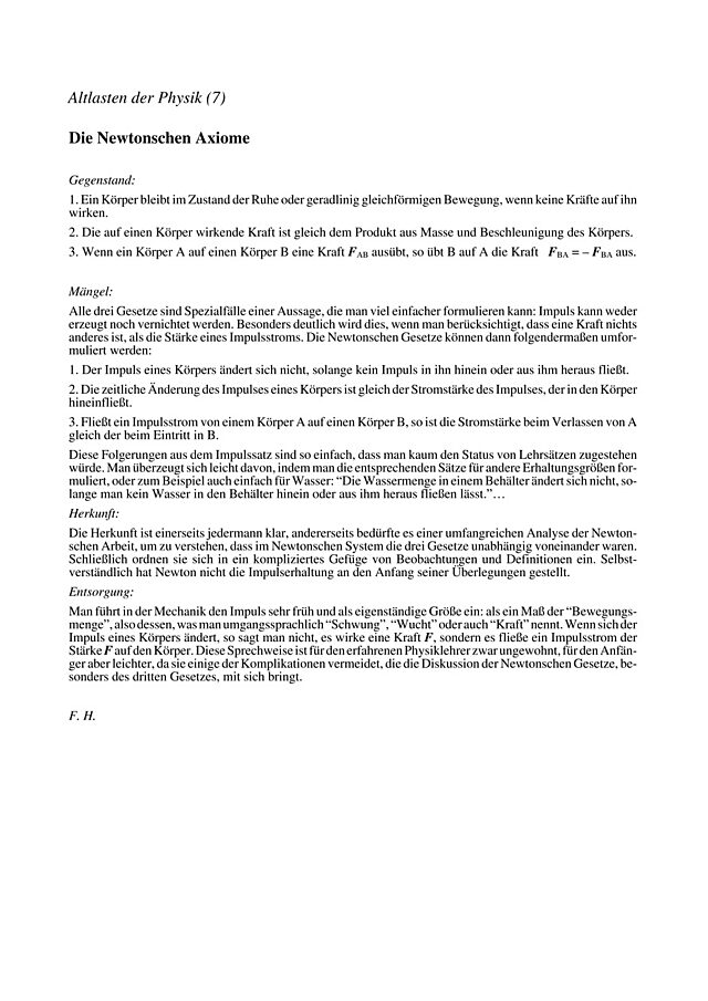 Die Newtonschen Axiome