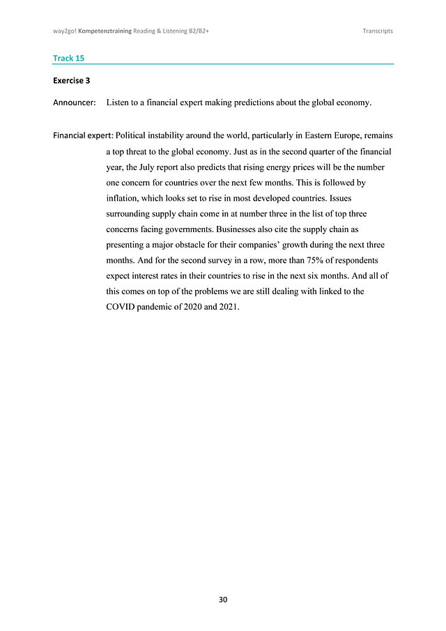 Transcripts B2+ Reading & Listening