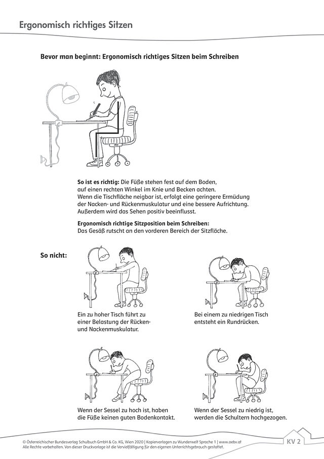 Ergonomisch richtiges Sitzen