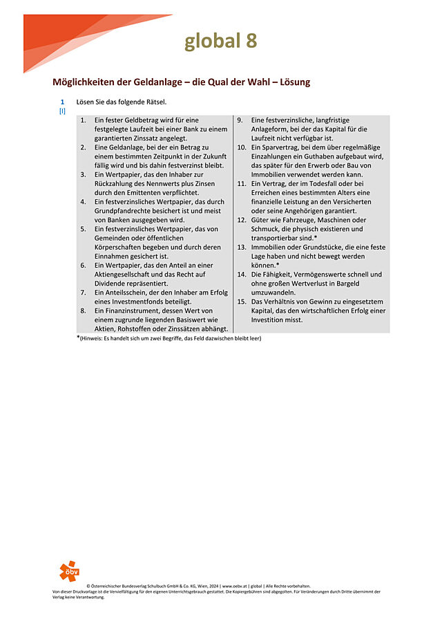 Möglichkeiten der Geldanlage die Qual der Wahl