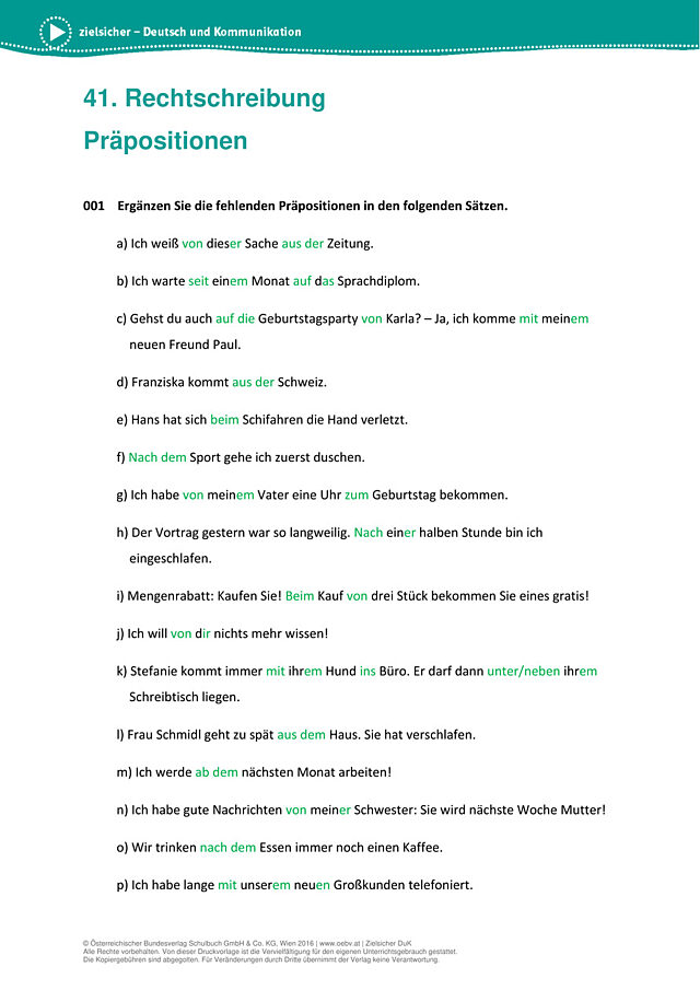 Präpositionen