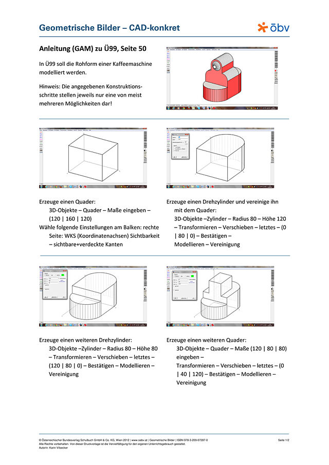 Anleitung zu Ü99, Schulbuch S. 50