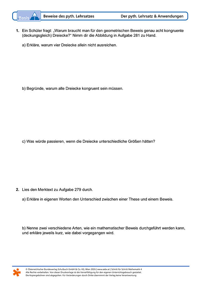 Beweise des pythagoräischen Lehrsatzes
