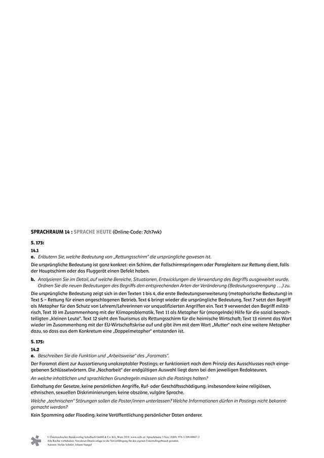 Die Sprache der Gegenwart