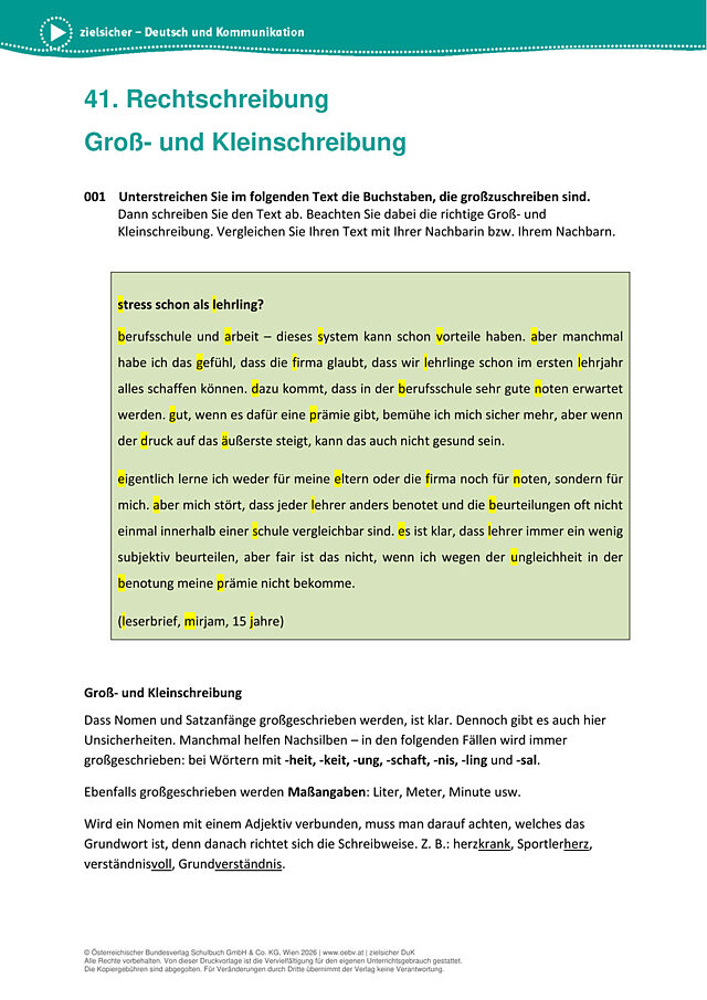Groß- und Kleinschreibung
