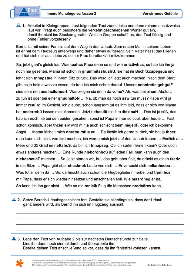 Innere Monologe verfassen 2