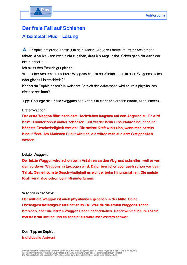 Der freie Fall auf Schienen
