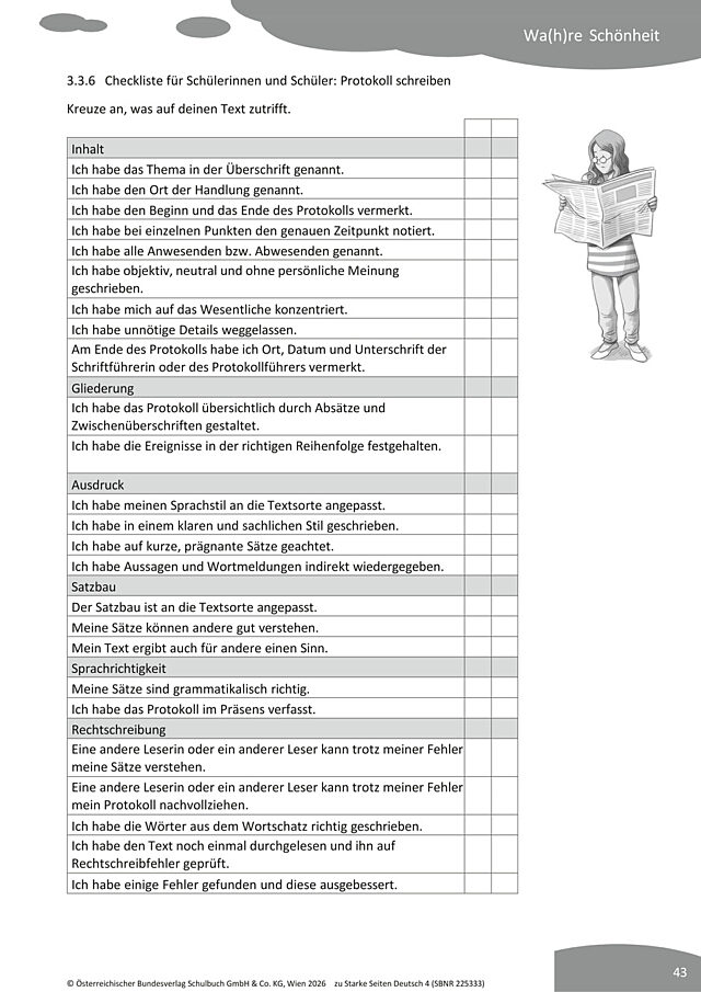 Checkliste Protokoll