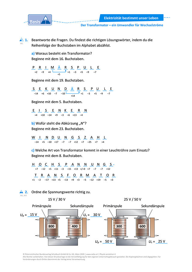 Der Transformator – ein Umwandler für Wechselströme